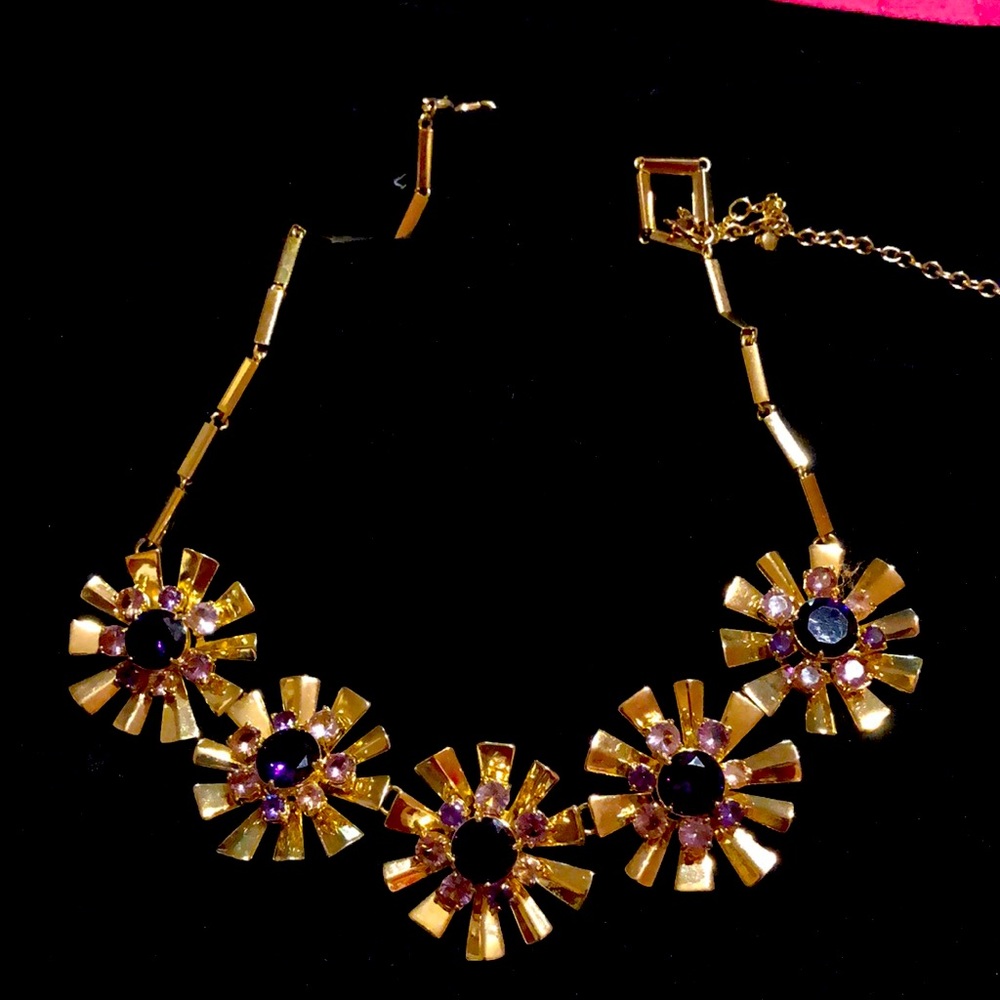 Lovely purple passion and gold necklace